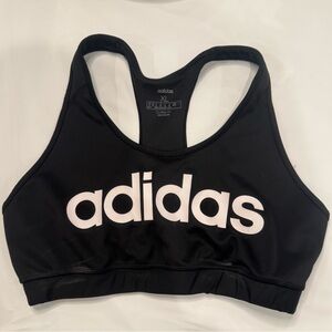 Adidas Women's Black and White Climalite Sports Bra